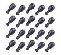 Set di perline a cambio rapido, 20 pezzi, per terminali di carpa, strumenti da pesca, supporta il cambio della lunghezza dell'amo e l'assorbimento degli urti (S nero)