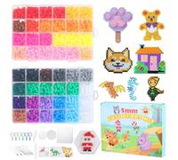 Set di Perline da Stirare 5200 Pezzi, Set di Perline fai da te, Kit di Fai da Te per Bambini, Perfetto per Attività Creative e Regali di Compleanno