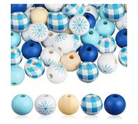 Set di perline decorative in legno cucite a mano for Natale, fai da te, in for alberi, fatte a, personalizzate, for abbigliamento, larghe Per Collane Bracciali Fai Da Te