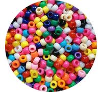 Set di perline multicolore per pony, 1000 pezzi, per realizzare braccialetti, perline per capelli, trecce, accessori per capelli - DZZ-SSZ-ZZ-19-9 mm