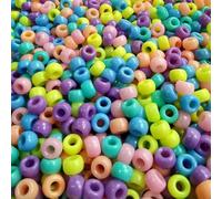 Set di perline multicolore per pony, 1000 pezzi, per realizzare braccialetti, perline per capelli, trecce, accessori per capelli-DZZ-SSZ-ZZ-3-9mm