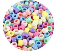 Set di perline multicolore per pony, 1000 pezzi, per realizzare braccialetti, perline per capelli, trecce, accessori per capelli - DZZ-SSZ-ZZ-13-9mm