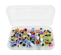 Set di perline per esche da pesca, 100 pezzi e 200 pezzi, con occhio di pesce, materiale acrilico, adatte per varie tecniche di pesca, tra cui la pesca a mosca (6 mm (200 pezzi)