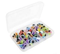 Set di perline per esche da pesca, 100 pezzi e 200 pezzi, con occhio di pesce, materiale acrilico, adatte per varie tecniche di pesca, tra cui la pesca a mosca (8 mm (100 pezzi)