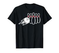 Set di perni Bianchi del Gioco di Bowling Design della Maglietta