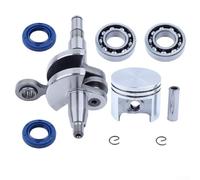Set di perni for pistone albero motore da 37 mm for motosega MS170 017, compatibile con il pezzo 1130 030. Include cuscinetti, anelli, anelli elastici e paraoli.