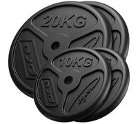 Set di pesi in ghisa SLIM con foro ø31 mm | Set 60 kg / 2 x 20 kg + 2 x 10 kg - Marbo Sport