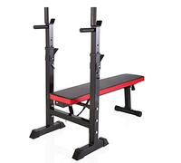 Set di pesi regolabili per bilancieri, letto multifunzionale per sollevamento pesi e allenamento pieghevole per esercizi di fitness, squat rack per palestra domestica, allenamento multifunzione per