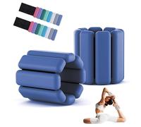 Set di peso del polso e caviglia regolabili, specifica unisex 2LB, attrezzatura di addestramento al braccio di silicone e alle gambe. Adatto a yoga, danza, esercizio aerobico, cor Blue Eachpair1pound