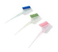 Set di Pettine a Pennello Tintura per Capelli a Doppio Lato - Applicatore Pennello per Evidenziazione in Nylon Morbido con Manico Glitter Colorare Capelli Professionali - 3pcs