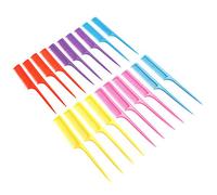 Set di Pettine di Coda Resistente Al Calore - 20% Strumento di Styling per Capelli a Denti Piatti Realizzato in Materiale ABS Affidabile in più Colori (Dentati piatti)