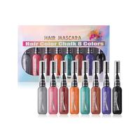 Set di pettini a gesso per capelli - Mascara temporaneo, lavabile in 8 colori, morbidi cuscinetti per evidenziare i capelli, colori vivaci per adulti, ideali per feste