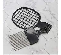 Set di pettini afro per capelli ricci, treccia sporca, stile permanente, in acciaio, facile da usare, leggera, in plastica ABS durevole