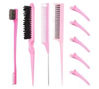 Set di pettini da parrucchiere, pettine in giro per le donne,Kit di pettine da parrucchiere per donne | Strumento di toelettatura con setole in nylon morbido per il trucco, uso, saloni di c