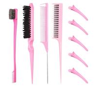 Set di pettini da parrucchiere, pettine in , per donne, set di pettini di bellezza in stile impertinente per le donne del salone | Strumento di toelettatura con setole in nylon morbido per il