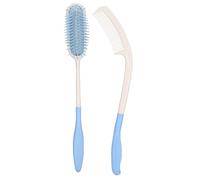 Set di pettini e spazzole per capelli con manico extra lungo, spazzola antiscivolo e morbida e pettine con ampia portata per disabili e anziani