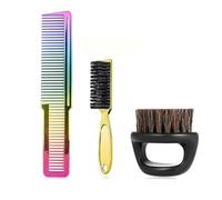 Set Di Pettini For Tagliacapelli Elettrolitico Da Salone, Design Appendibile, For La Pulizia Dei Capelli, For La Pulizia Del Collo, Con Anello, Spazzola For Barba, Set Di Pettini For Stilista(Rainbow)