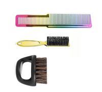 Set Di Pettini For Tagliacapelli Elettrolitico Da Salone, Design Appendibile, For La Pulizia Dei Capelli, For La Pulizia Del Collo, Con Anello, Spazzola For Barba, Set Di Pettini For Stilista(Rainbow)