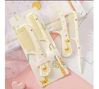 Set di pettini per bambini, in plastica antistatica portatile per parrucchieri (pettine giallo)