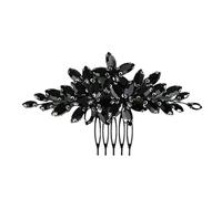 Set di pettini per capelli con strass in 14 colori - Copricapo da sposa fatti a mano, include rosso vino(Black)