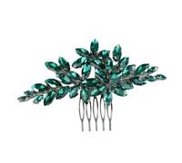 Set di pettini per capelli con strass in 14 colori - Copricapo da sposa fatti a mano, include rosso vino(Blue1)