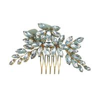 Set di pettini per capelli con strass in 14 colori - Copricapo da sposa fatti a mano, include rosso vino(Mint green)
