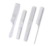 Set di pettini per capelli in alluminio antistatico per acconciature, districanti, pettini per coda da parrucchiere e barbieri