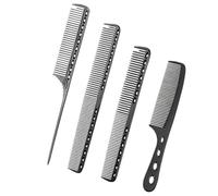 Set di pettini per capelli in alluminio antistatico per acconciature, districanti, pettini per coda da parrucchiere e barbieri