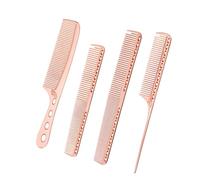 Set di pettini per capelli in alluminio antistatico per acconciature, districanti, pettini per coda da parrucchiere e barbieri