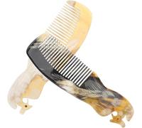 Set di pettini per capelli in corno di bue naturale 2pcs Phoenix Design con massaggiatore per cuoio capelluto per terapia di agopuntura e styling dei capelli Meridian Adatto per rilassamento e cura