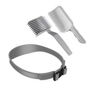 Set di pettini per capelli, modello Barber per transizione maschile e curvo, pettine di posizionamento per uomini e barbabietole, accessori per tagli di capelli, grigio