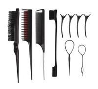 Set di pettini per capelli Set di pettini per capelli Spazzola a doppia faccia per & Spazzola posteriore Pettinatura Slicking Capelli