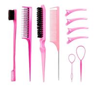 Set di pettini per capelli Set di pettini per capelli Spazzola a doppia faccia per & Spazzola posteriore Pettinatura Slicking Capelli