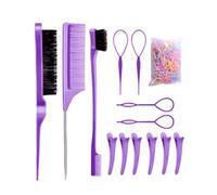 Set di pettini per capelli, spazzola per coda | Pettini districanti portatili per donne e ragazze, per acconciature quotidiane e trecce
