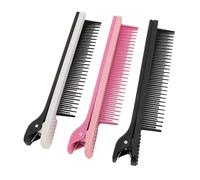 Set di Pettini per Lisciare i Capelli, Pettine da 3 Pezzi per Bellissime Trecce, Pettine per Stuzzicare i Capelli per Parrucchieri Separazione Pettine in Ferro Piatto Clip per