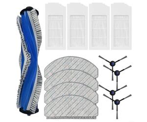 Set di pezzi di ricambio per Bosch BCRC1W BCRD1W BCRC2W BCRD2W con spazzola principale, spazzole laterali, panni in nylon, plastica, microfibra, rimozione della polvere, angoli di pulizia profonda 1 S