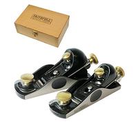 Set di pialle Faithfull 6012 e 912 in scatola di legno - Pialle manuali ad angolo basso in ghisa lavorata con precisione per la lavorazione delle venature di testa e la rifinitura fine