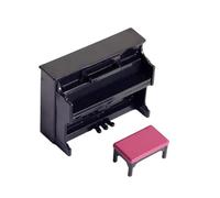 Set di pianoforte in miniatura Decorazione Cintura classica Design unico Miniatura carino artigianato da trasporto Mini decorazione Bianco/Nero