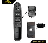 Set Di Piastra + Pulsante Alza Vetro AVG AVD Per Peugeot 207 - 96642444XT