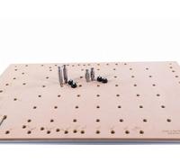 Set di piastre forate Vario-Bench MFT, inclusi i ganci per la panca silver