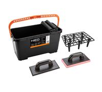 Set di piastrelle: contenitore con griglia e rulli 24 l, spatola con gomma,...
