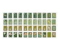 Set di piastrelle Mahjong dipinte a mano, Set di giochi portatile, Nuove americane creative di lusso, 160 acriliche uniche con arte vibrante