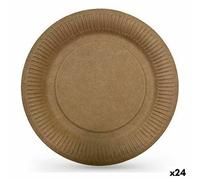 Set di piatti Algon Monouso carta kraft 12 Pezzi 18 cm [24 Unità]