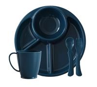 Set Di Piatti Di Pasti, Vassoio Per Il Pranzo Riutilizzabile Con Compartimenti Multipli, Set Di Stoviglie Durevoli, 23.2x23.2x4,5 Cm, Design Riutilizzabile, Facile Da Pulire, Per Feste, Cater
