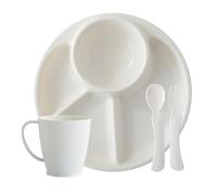 Set Di Piatti Di Pasti, Vassoio Per Il Pranzo Riutilizzabile Con Compartimenti Multipli, Set Di Stoviglie Durevoli, 23.2x23.2x4,5 Cm, Design Riutilizzabile, Facile Da Pulire, Per Feste, Cater