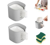 Set di Piatti e Porta Salse, 7 Pezzi di Piatti per Salse, Mini Ciotole con Manico per Ketchup, Salsa di Soia, Barbecue e Cene di Festa (2 Set White)