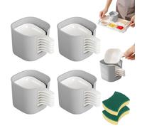 Set di Piatti e Porta Salse, 7 Pezzi di Piatti per Salse, Mini Ciotole con Manico per Ketchup, Salsa di Soia, Barbecue e Cene di Festa (4 Set White)