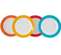 Set di piatti fondi gimex colour line rainbow 4 pezzi
