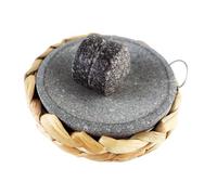 Set di piatti in pietra di piccole dimensioni, 15 cm, per macinare il granito, mortaio e pestello, per spezie e sale, in campeggio