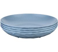Set di piatti Koziol club plate 4 pezzi profondi 220 mm nature flower blu